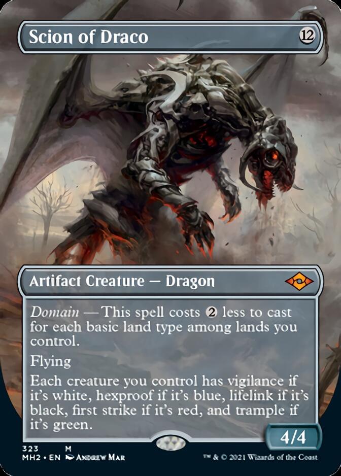 Scion of Draco (Borderless Alternate Art) [Modern Horizons 2] | Dragon's Lair Comics and Fantasy Houston TX