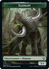 Elephant // Treasure Double-Sided Token [Dominaria United Commander Tokens] | Dragon's Lair Comics and Fantasy Houston TX