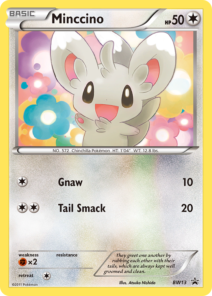 Minccino (BW13) (Cracked Ice Holo) [Black & White: Black Star Promos] | Dragon's Lair Comics and Fantasy Houston TX