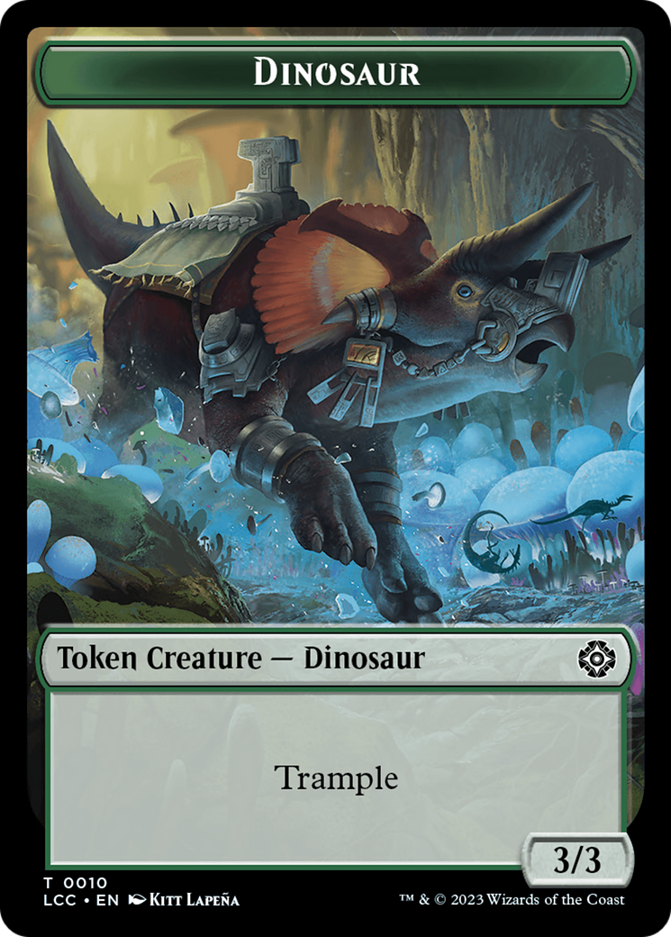 Dinosaur Beast // Dinosaur Double-Sided Token [The Lost Caverns of Ixalan Commander Tokens] | Dragon's Lair Comics and Fantasy Houston TX