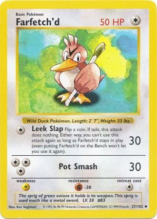 Farfetch'd (27/102) [Base Set Shadowless Unlimited] | Dragon's Lair Comics and Fantasy Houston TX