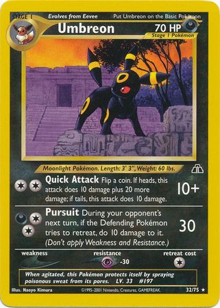 Umbreon (32/75) [Neo Discovery Unlimited] | Dragon's Lair Comics and Fantasy Houston TX