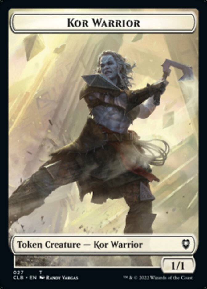 Kor Warrior // Wizard Double-Sided Token [Commander Legends: Battle for Baldur's Gate Tokens] | Dragon's Lair Comics and Fantasy Houston TX