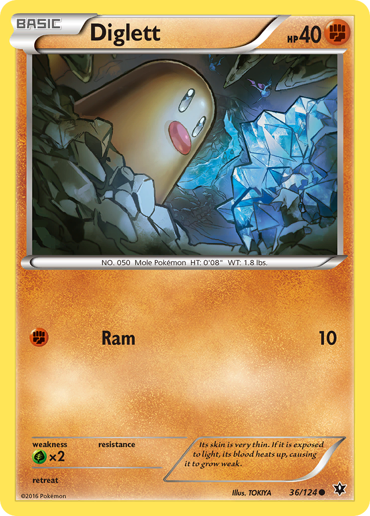 Diglett (36/124) [XY: Fates Collide] | Dragon's Lair Comics and Fantasy Houston TX