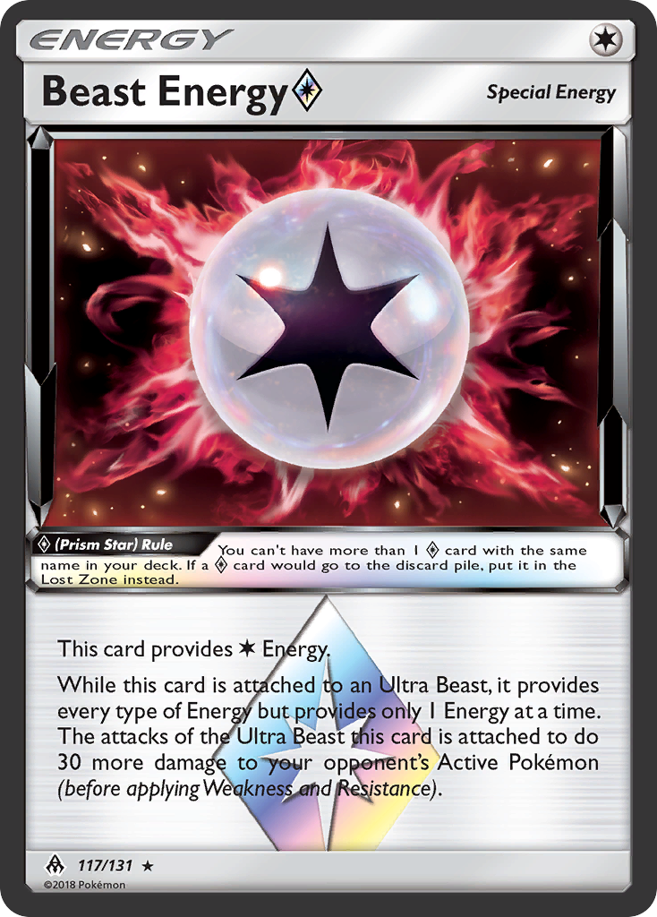 Beast Energy (117/131) (Prism Star) [Sun & Moon: Forbidden Light] | Dragon's Lair Comics and Fantasy Houston TX