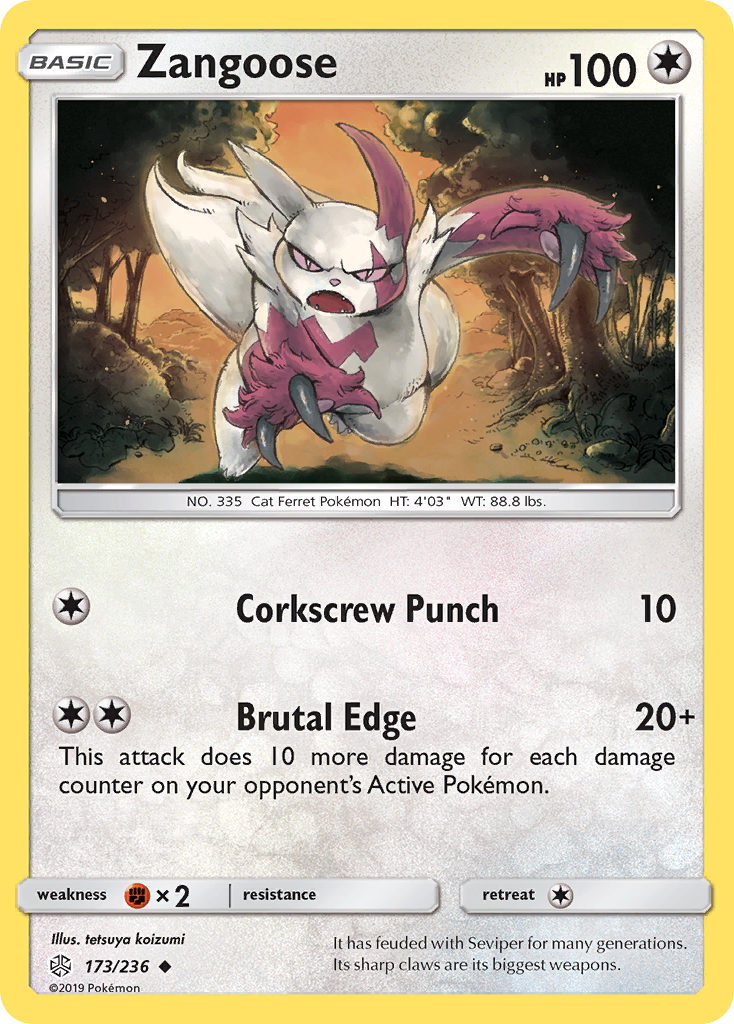 Zangoose (173/236) [Sun & Moon: Cosmic Eclipse] | Dragon's Lair Comics and Fantasy Houston TX