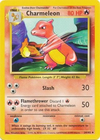 Charmeleon (24/102) [Base Set Unlimited] | Dragon's Lair Comics and Fantasy Houston TX