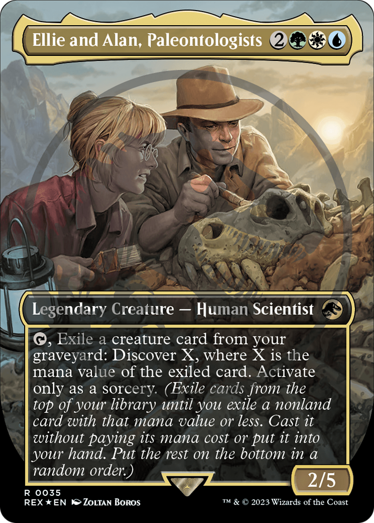 Ellie and Alan, Paleontologists (Emblem) (Borderless) [Jurassic World Collection Tokens] | Dragon's Lair Comics and Fantasy Houston TX