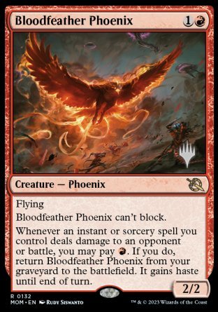 Bloodfeather Phoenix (Promo Pack) [March of the Machine Promos] | Dragon's Lair Comics and Fantasy Houston TX