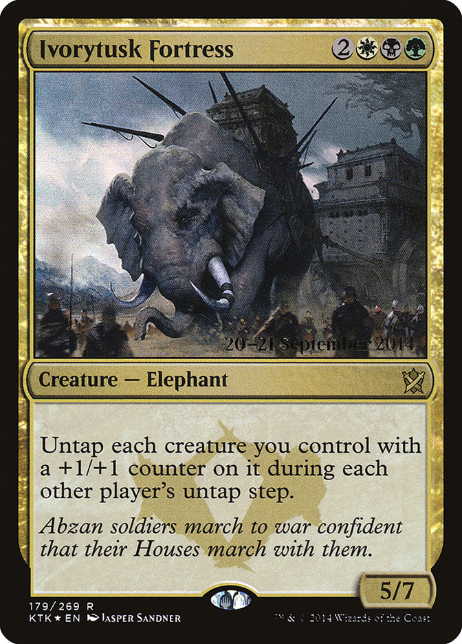 Ivorytusk Fortress [Khans of Tarkir Prerelease Promos] | Dragon's Lair Comics and Fantasy Houston TX