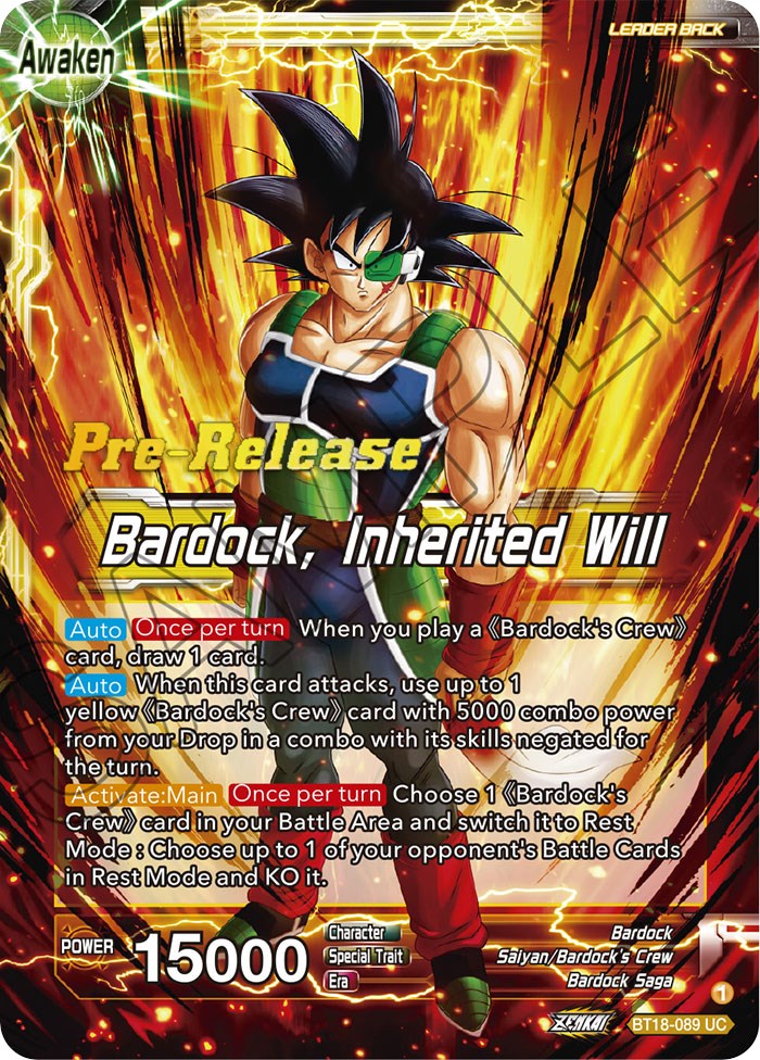 Bardock's Crew // Bardock, Inherited Will (BT18-089) [Dawn of the Z-Legends Prerelease Promos] | Dragon's Lair Comics and Fantasy Houston TX