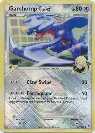 Garchomp C (60/147) (Staff League Promo) [Platinum: Supreme Victors] | Dragon's Lair Comics and Fantasy Houston TX