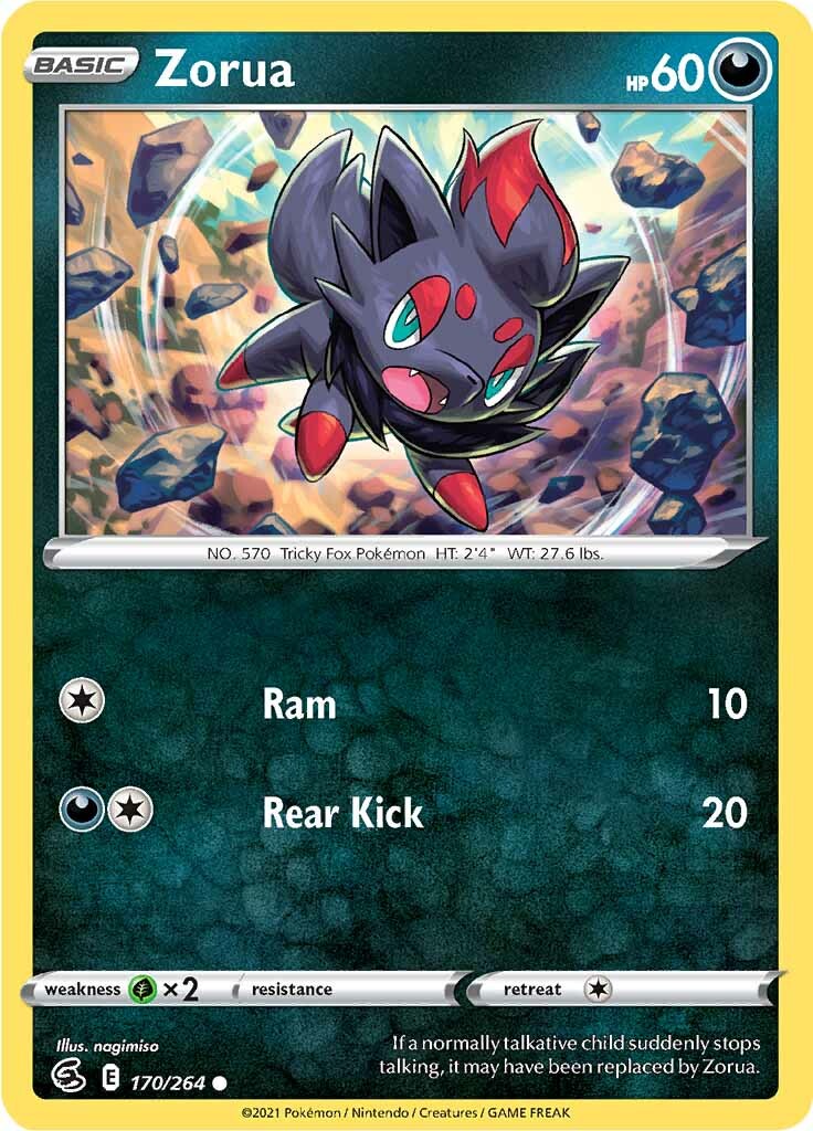 Zorua (170/264) [Sword & Shield: Fusion Strike] | Dragon's Lair Comics and Fantasy Houston TX