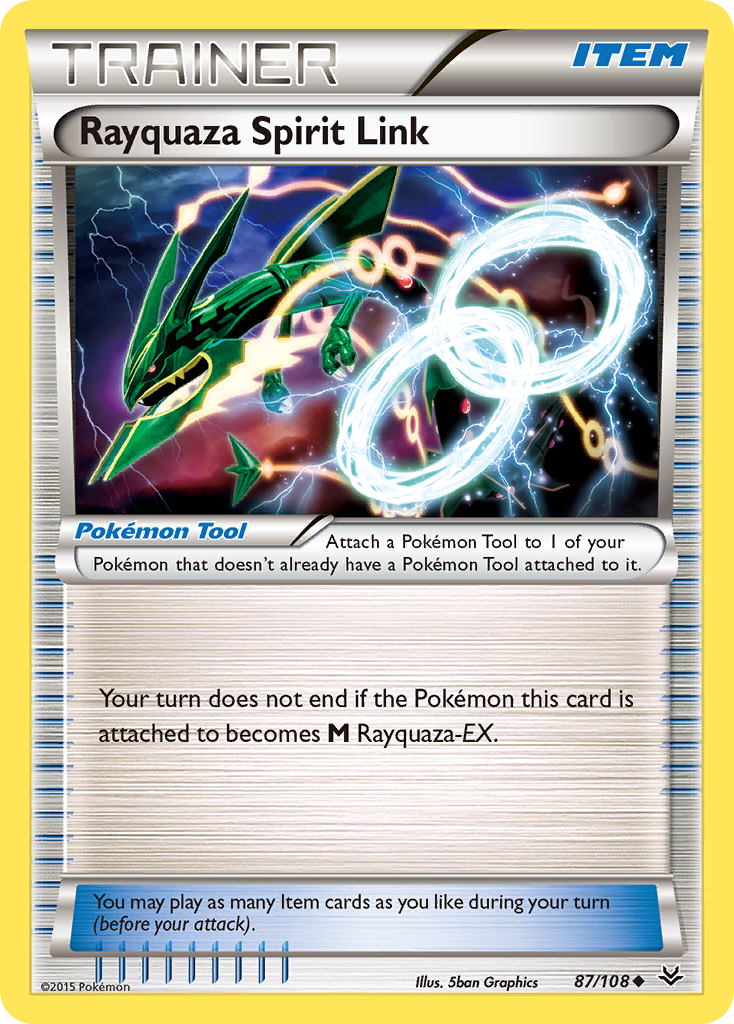 Rayquaza Spirit Link (87/108) [XY: Roaring Skies] | Dragon's Lair Comics and Fantasy Houston TX