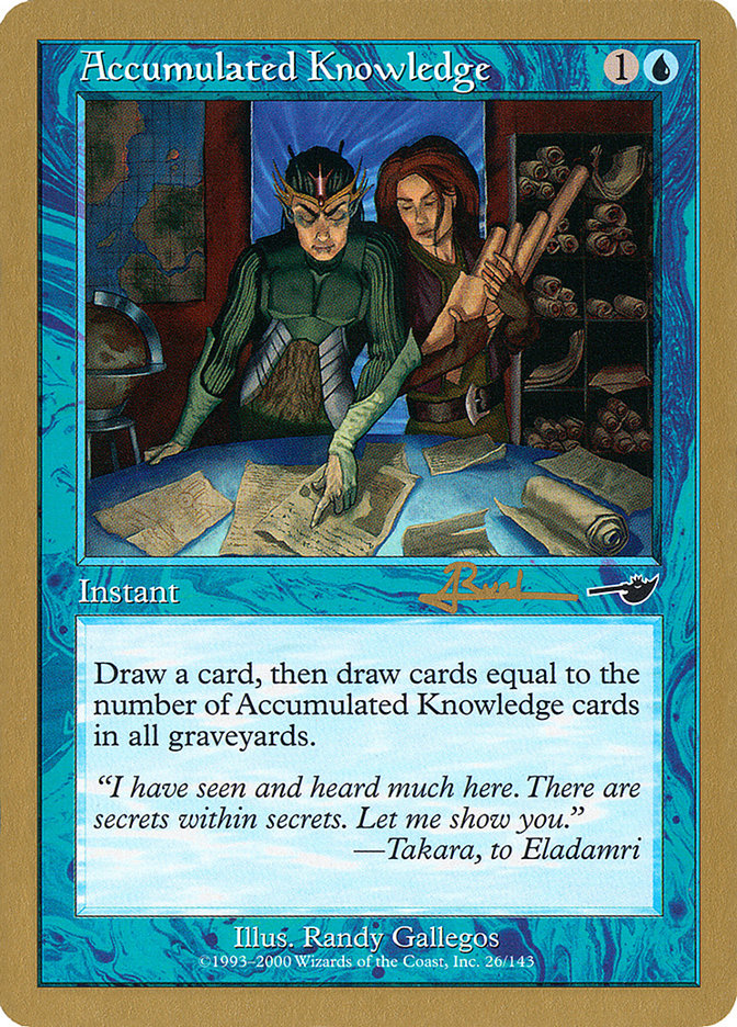 Accumulated Knowledge (Antoine Ruel) [World Championship Decks 2001] | Dragon's Lair Comics and Fantasy Houston TX