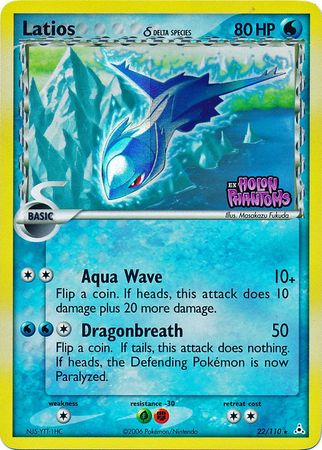 Latios (22/110) (Delta Species) (Stamped) [EX: Holon Phantoms] | Dragon's Lair Comics and Fantasy Houston TX