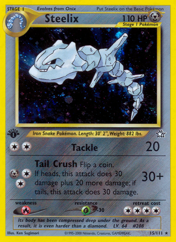 Steelix (15/111) [Neo Genesis 1st Edition] | Dragon's Lair Comics and Fantasy Houston TX