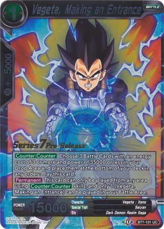 Vegeta, Making an Entrance (BT7-101_PR) [Assault of the Saiyans Prerelease Promos] | Dragon's Lair Comics and Fantasy Houston TX