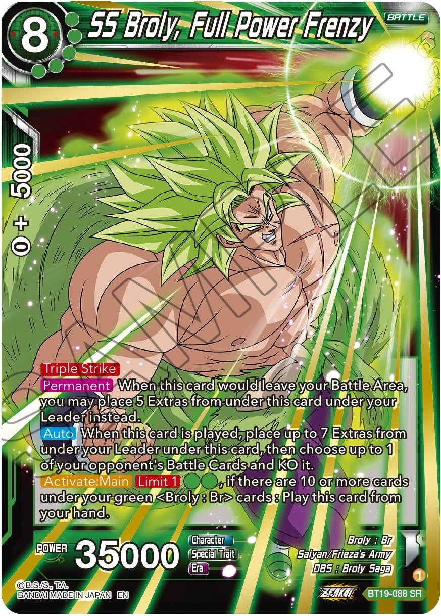 SS Broly, Full Power Frenzy (BT19-088) [Fighter's Ambition] | Dragon's Lair Comics and Fantasy Houston TX