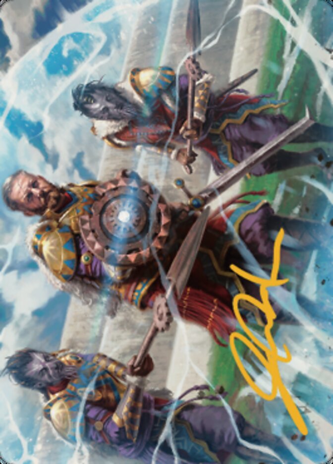 Argivian Phalanx Art Card (Gold-Stamped Signature) [Dominaria United Art Series] | Dragon's Lair Comics and Fantasy Houston TX