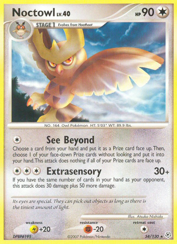 Noctowl (34/130) [Diamond & Pearl: Base Set] | Dragon's Lair Comics and Fantasy Houston TX