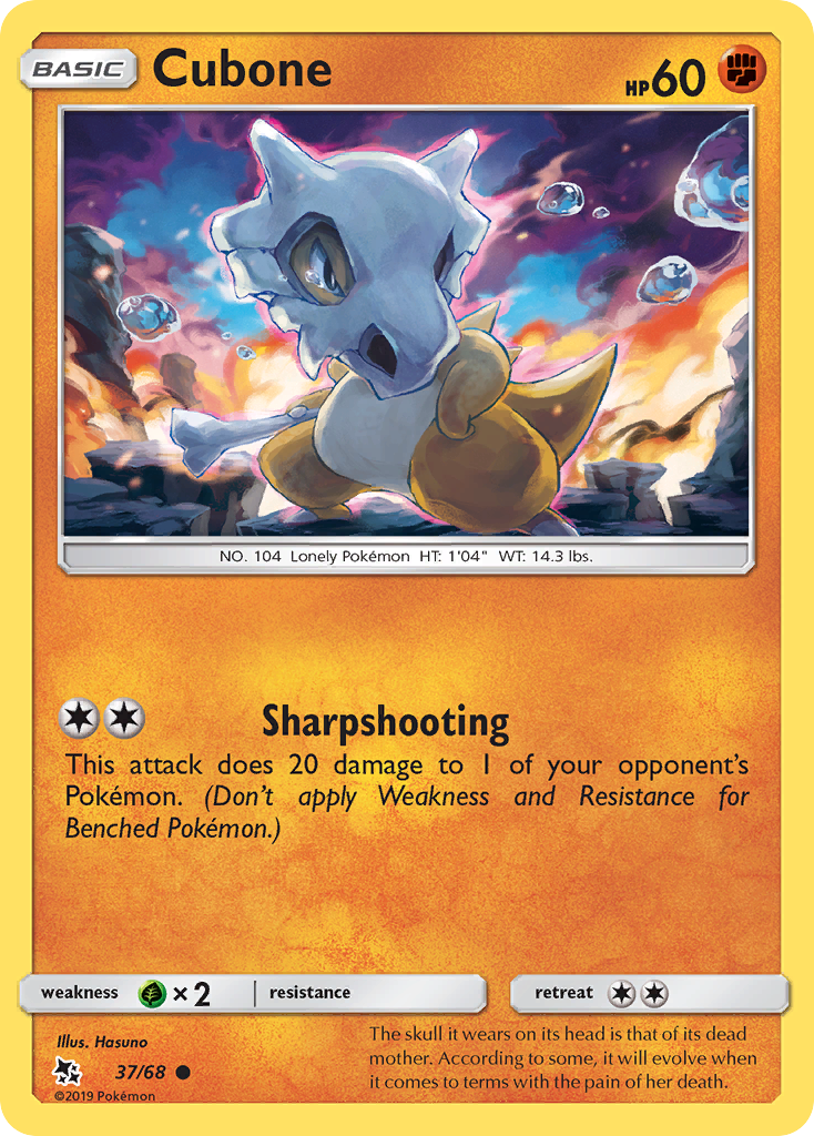 Cubone (37/68) [Sun & Moon: Hidden Fates] | Dragon's Lair Comics and Fantasy Houston TX