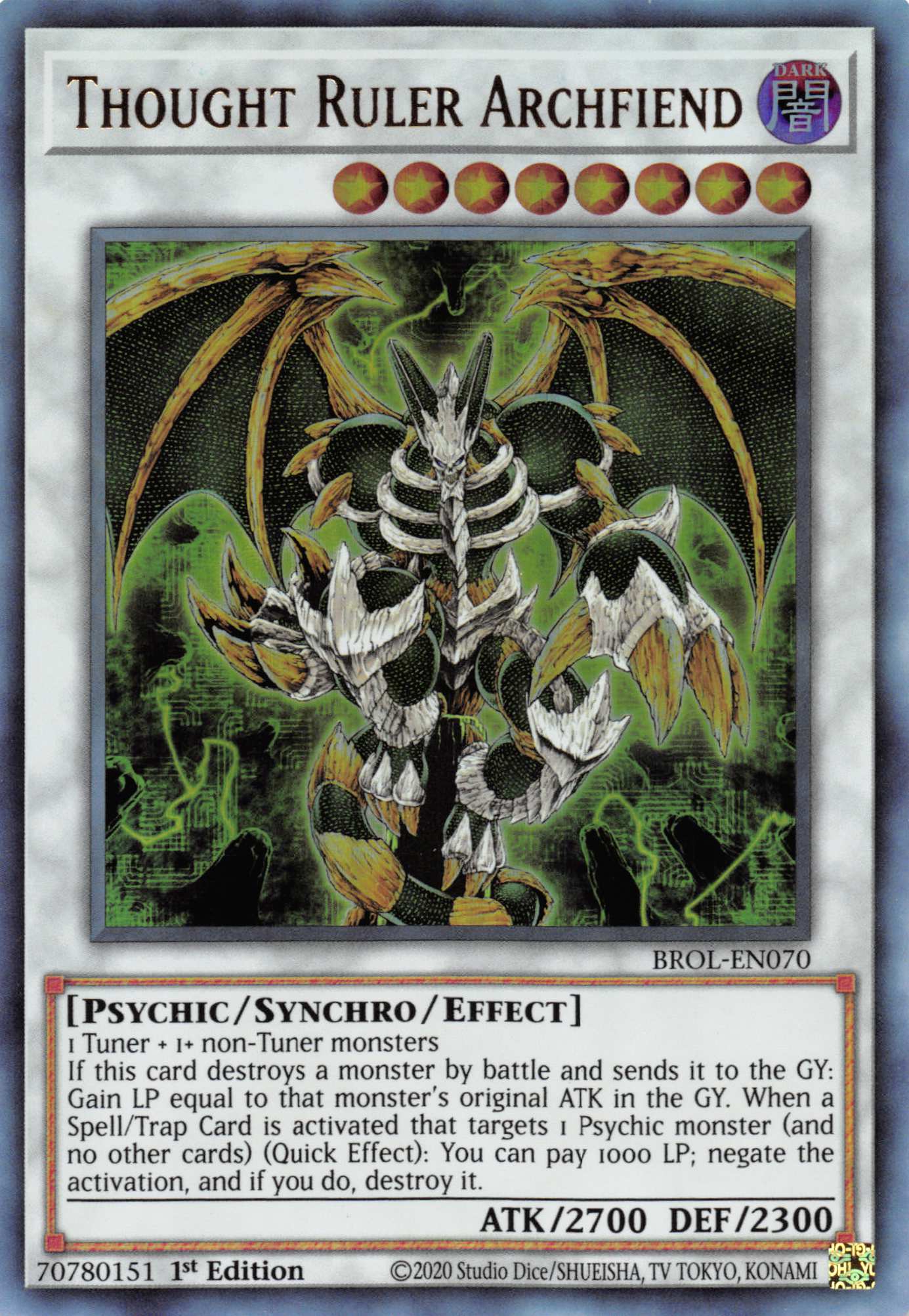 Thought Ruler Archfiend [BROL-EN070] Ultra Rare | Dragon's Lair Comics and Fantasy Houston TX