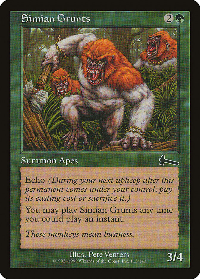 Simian Grunts [Urza's Legacy] | Dragon's Lair Comics and Fantasy Houston TX