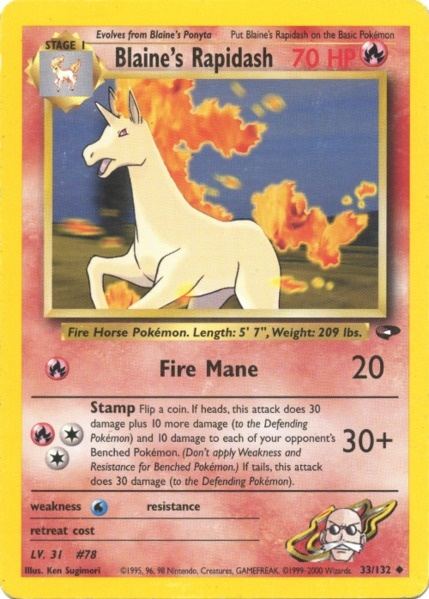 Blaine's Rapidash (33/132) [Gym Challenge Unlimited] | Dragon's Lair Comics and Fantasy Houston TX