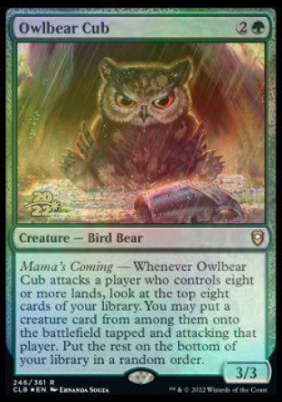 Owlbear Cub [Commander Legends: Battle for Baldur's Gate Prerelease Promos] | Dragon's Lair Comics and Fantasy Houston TX