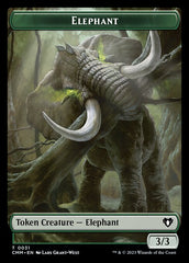 Elemental (0026) // Elephant Double-Sided Token [Commander Masters Tokens] | Dragon's Lair Comics and Fantasy Houston TX