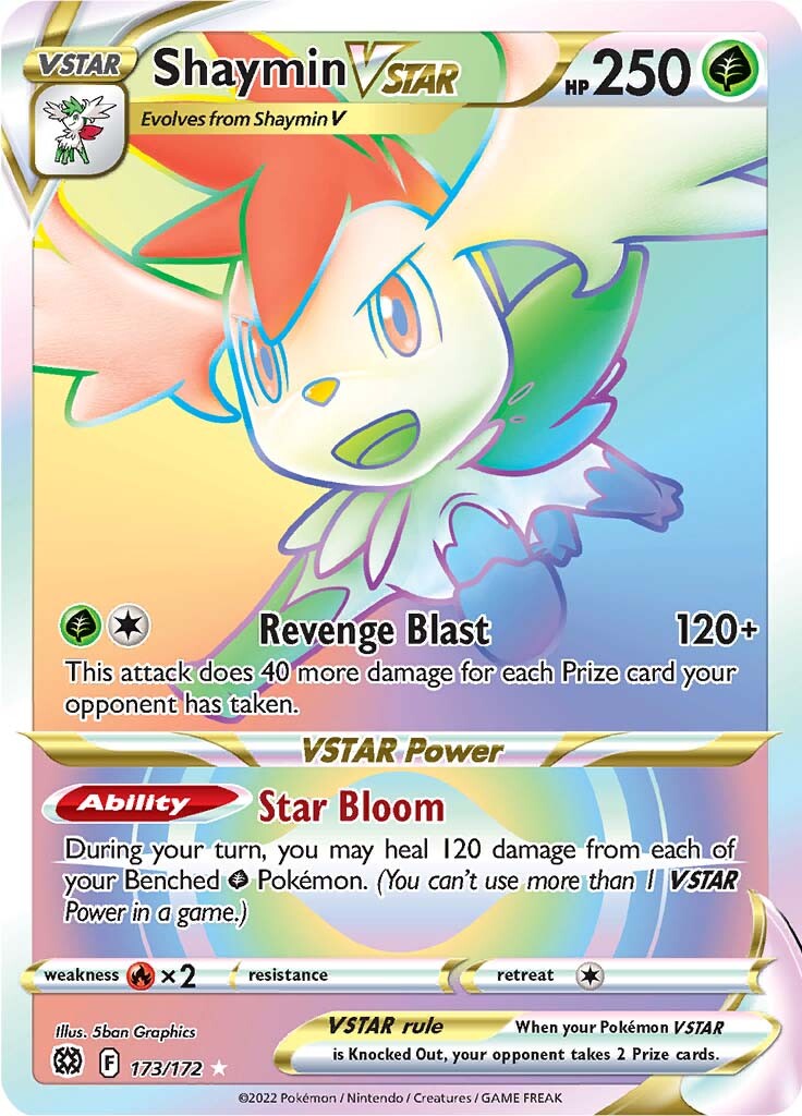 Shaymin VSTAR (173/172) [Sword & Shield: Brilliant Stars] | Dragon's Lair Comics and Fantasy Houston TX