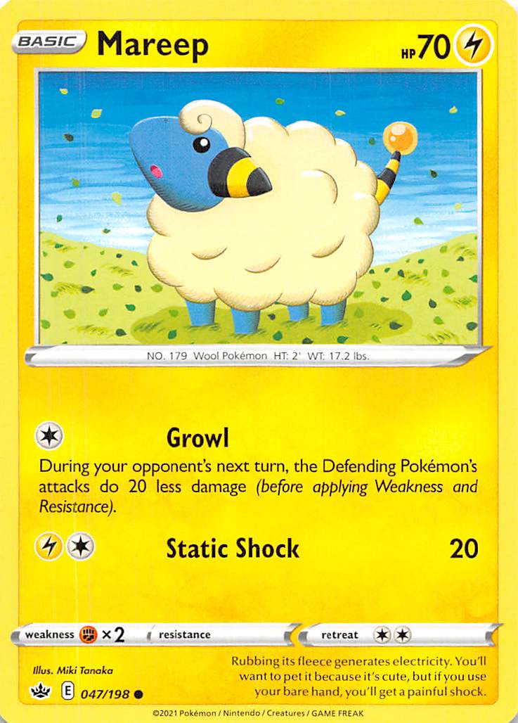 Mareep (047/198) [Sword & Shield: Chilling Reign] | Dragon's Lair Comics and Fantasy Houston TX