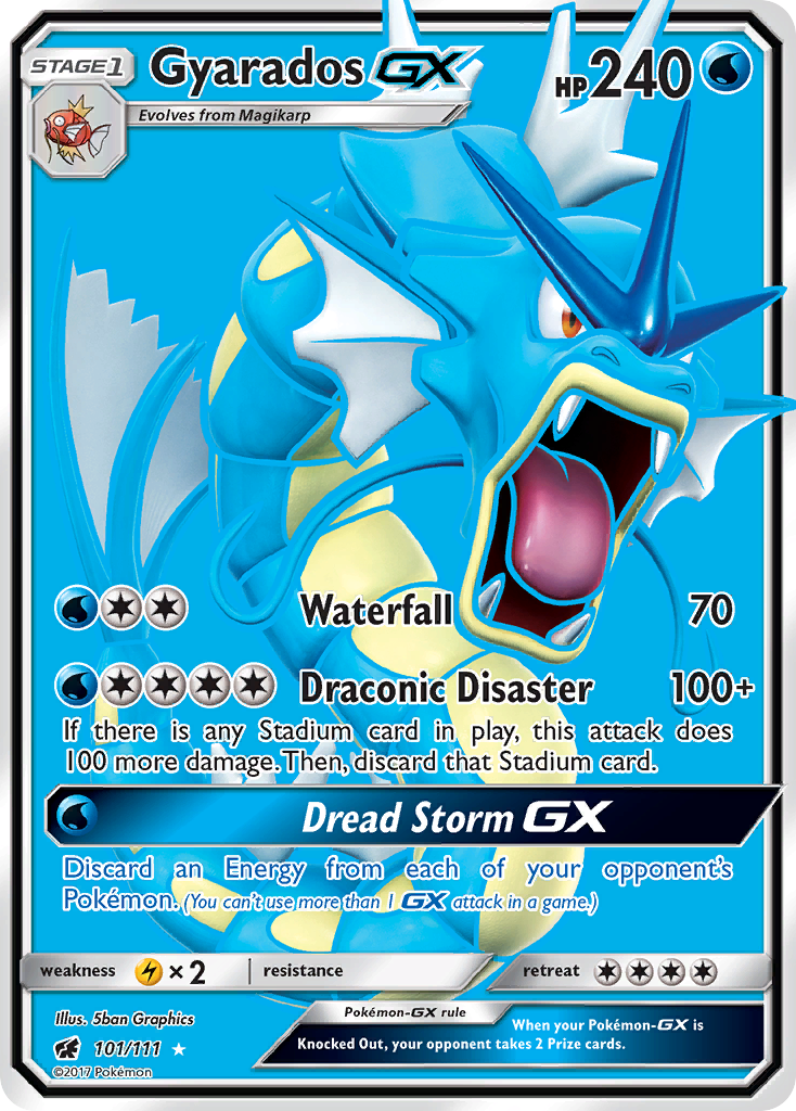 Gyarados GX (101/111) [Sun & Moon: Crimson Invasion] | Dragon's Lair Comics and Fantasy Houston TX