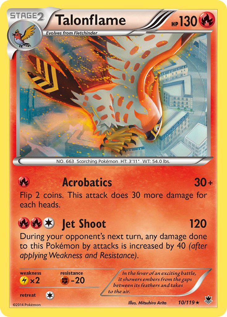 Talonflame (10/119) (Theme Deck Exclusive) [XY: Phantom Forces] | Dragon's Lair Comics and Fantasy Houston TX