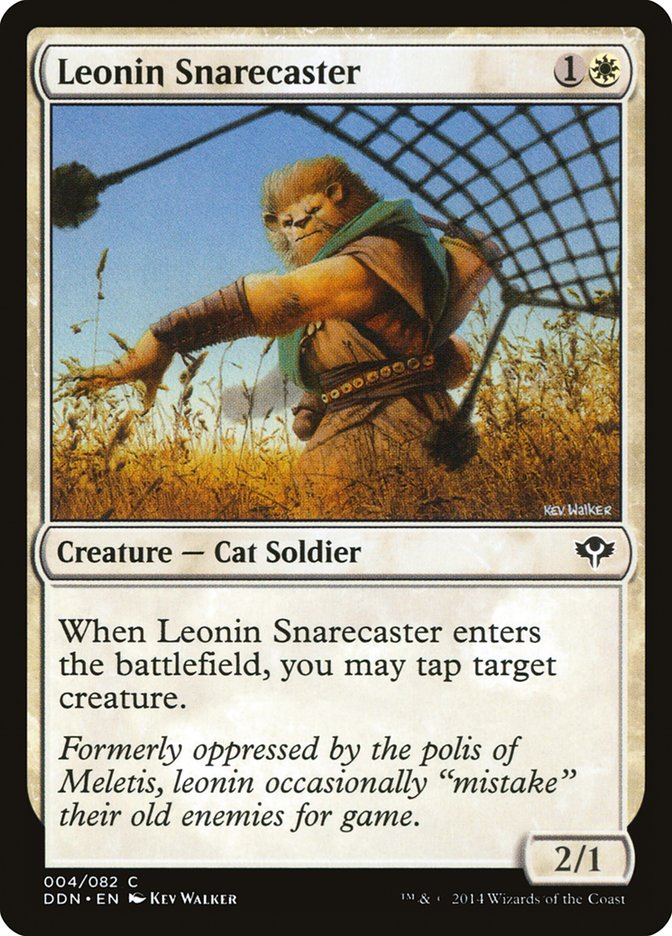 Leonin Snarecaster [Duel Decks: Speed vs. Cunning] | Dragon's Lair Comics and Fantasy Houston TX