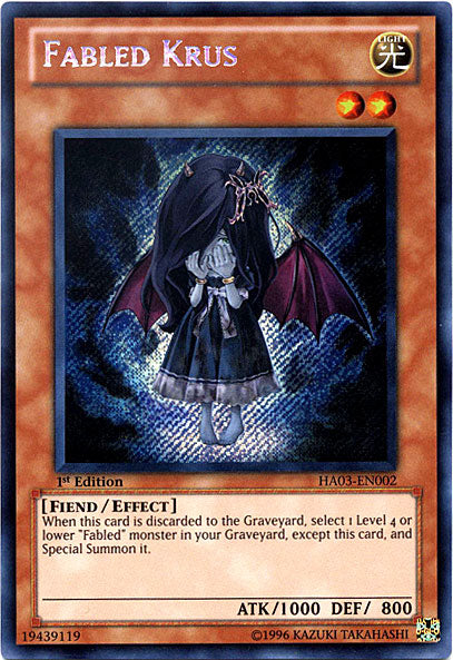 Fabled Krus [HA03-EN002] Secret Rare | Dragon's Lair Comics and Fantasy Houston TX