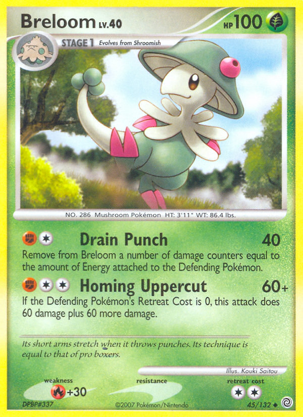 Breloom (45/132) [Diamond & Pearl: Secret Wonders] | Dragon's Lair Comics and Fantasy Houston TX