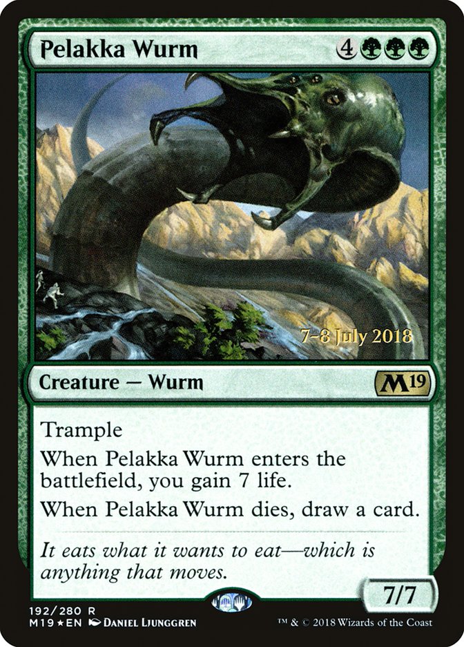 Pelakka Wurm [Core Set 2019 Prerelease Promos] | Dragon's Lair Comics and Fantasy Houston TX