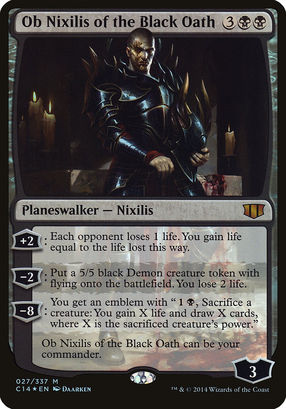 Ob Nixilis of the Black Oath (Oversized) [Commander 2014 Oversized] | Dragon's Lair Comics and Fantasy Houston TX