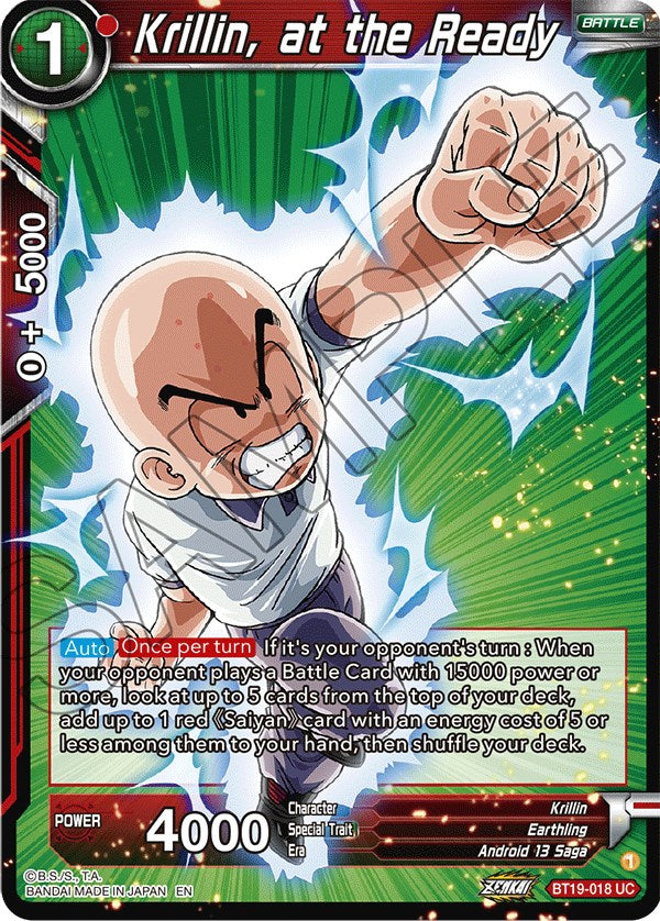 Krillin, at the Ready (BT19-018) [Fighter's Ambition] | Dragon's Lair Comics and Fantasy Houston TX