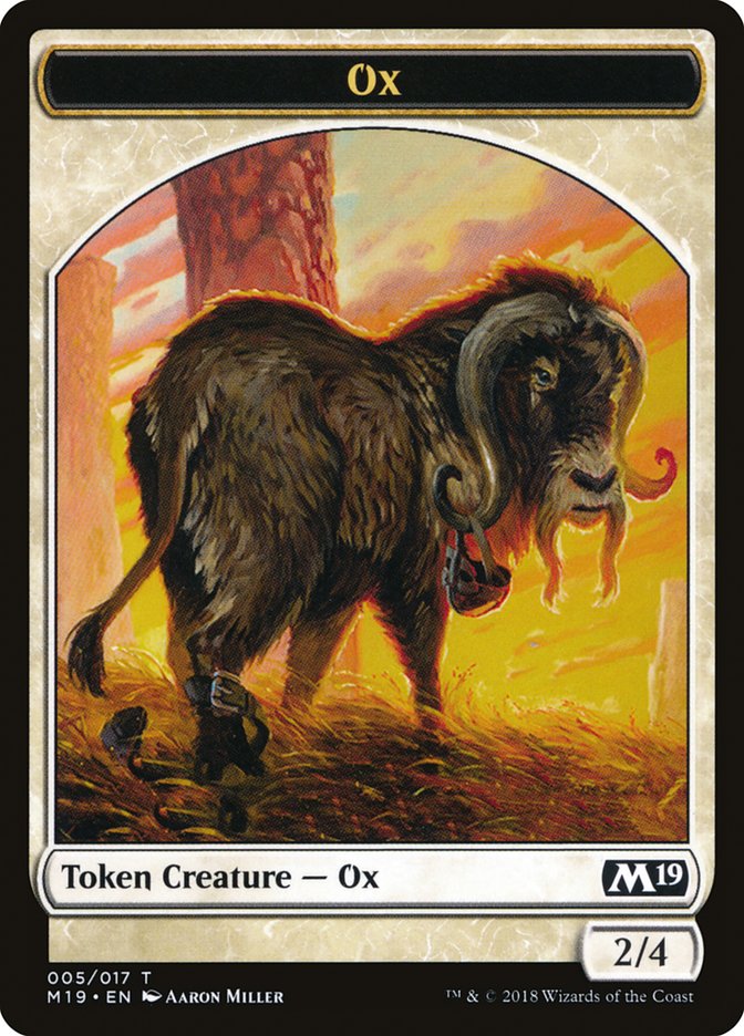 Ox Token [Core Set 2019 Tokens] | Dragon's Lair Comics and Fantasy Houston TX