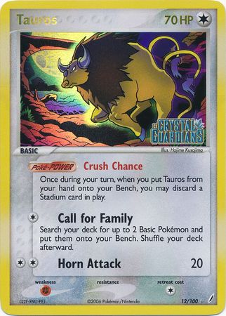 Tauros (12/100) (Stamped) [EX: Crystal Guardians] | Dragon's Lair Comics and Fantasy Houston TX