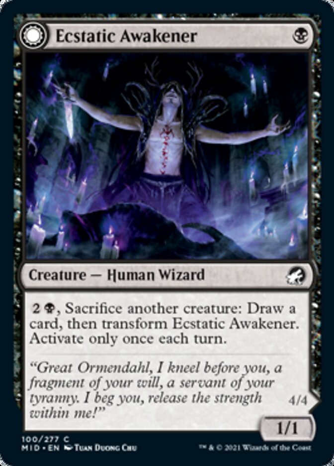 Ecstatic Awakener // Awoken Demon [Innistrad: Midnight Hunt] | Dragon's Lair Comics and Fantasy Houston TX