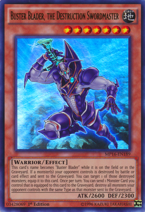 Buster Blader, the Destruction Swordmaster [MP16-EN189] Ultra Rare | Dragon's Lair Comics and Fantasy Houston TX