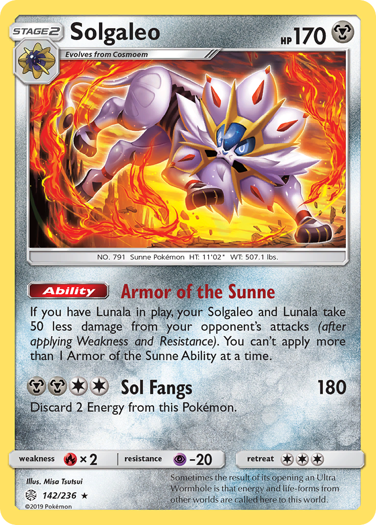 Solgaleo (142/236) [Sun & Moon: Cosmic Eclipse] | Dragon's Lair Comics and Fantasy Houston TX