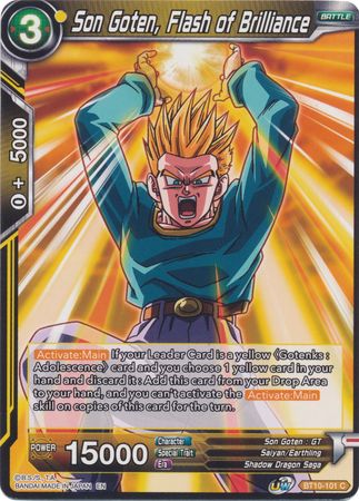 Son Goten, Flash of Brilliance (BT10-101) [Rise of the Unison Warrior] | Dragon's Lair Comics and Fantasy Houston TX