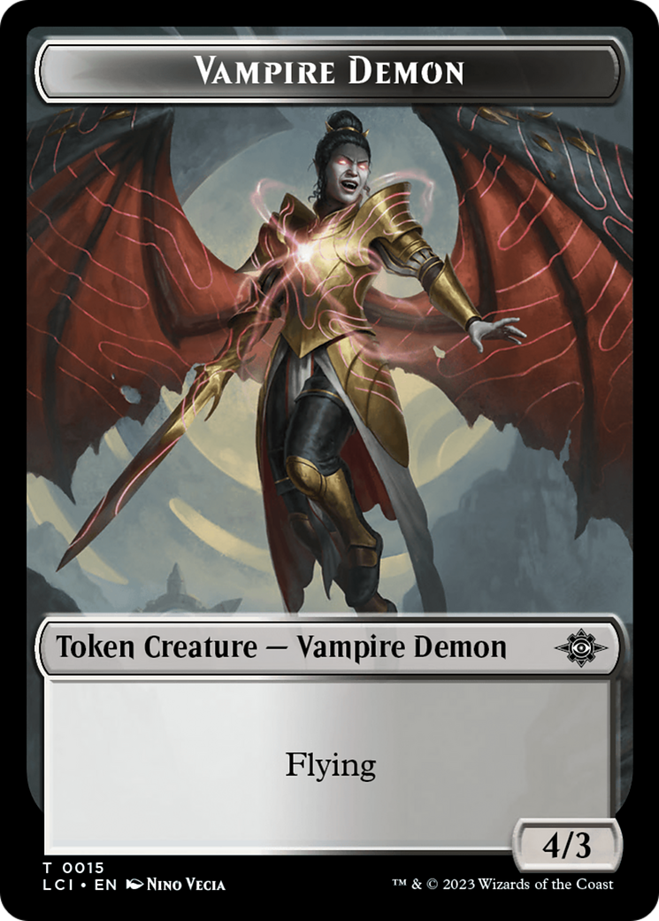 Vampire (0014) // Vampire Demon Double-Sided Token [The Lost Caverns of Ixalan Commander Tokens] | Dragon's Lair Comics and Fantasy Houston TX