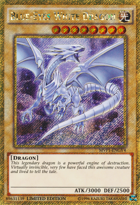 Blue-Eyes White Dragon [MVP1-ENGV4] Gold Secret Rare | Dragon's Lair Comics and Fantasy Houston TX