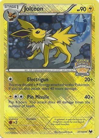 Jolteon (37/108) (Regional Championship) [League & Championship Cards] | Dragon's Lair Comics and Fantasy Houston TX